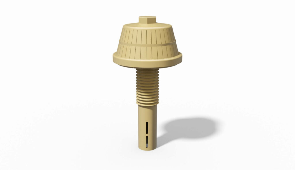 K1-0.2 Abgasrohr mit gewelltem Design und Schraubengewinde für industrielle Anwendungen.