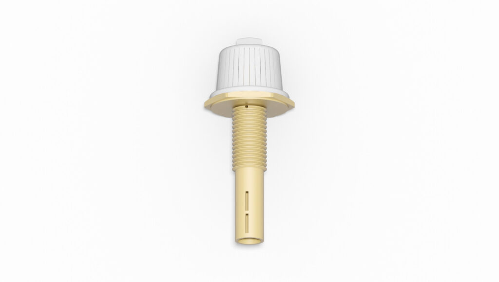 S1 Filterdüse mit M24 Gewinde und gelber Basis, geeignet für verschiedene Anwendungen in der Wasserfiltration.